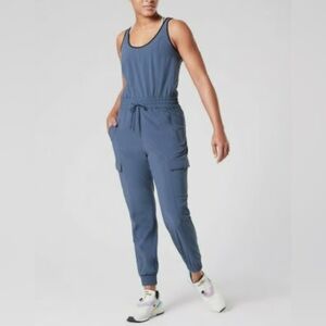 Athleta Unbound Athletic Jumpsuit Women's Iron Blue Women’s Medium or Large